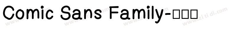 Comic Sans Family字体转换